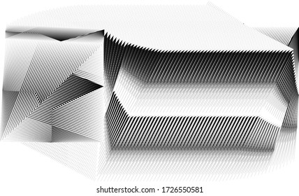 Abstract halftone lines background, geometric dynamic pattern, vector modern design texture for card, cover, poster, decoration.