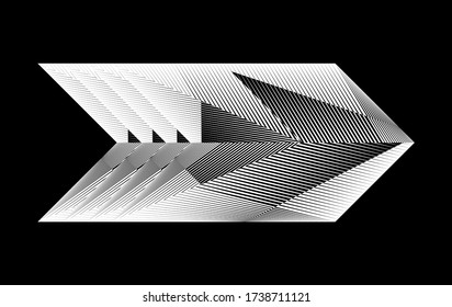 Abstract halftone lines background, geometric dynamic pattern, vector modern design texture for card, cover, poster, decoration.