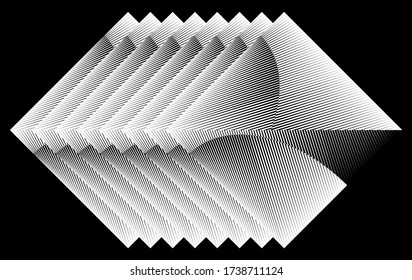 Abstract halftone lines background, geometric dynamic pattern, vector modern design texture for card, cover, poster, decoration.