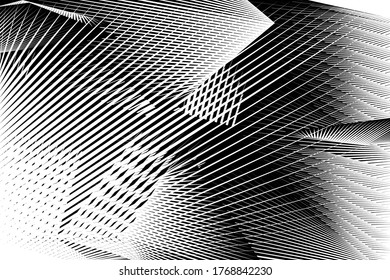 Abstract halftone lines background, geometric dynamic pattern, vector modern design texture for card, cover, poster, decoration.