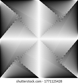 Abstrakte Halbtonlinien Hintergrund, geometrisches dynamisches Muster, Vektordesign-Textur.