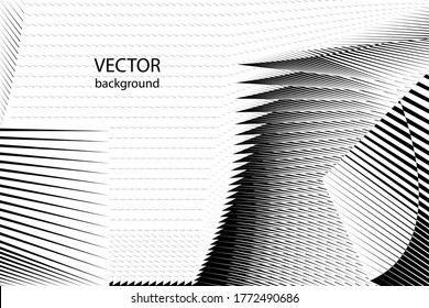 Abstrakte Halbtonlinien Hintergrund, geometrisches dynamisches Muster, moderne Vektordesign-Struktur für Karte, Banner, Abdeckung, Poster, Dekoration.