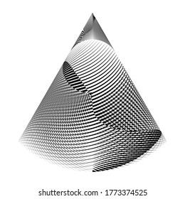 Abstract halftone lines background, geometric dynamic pattern, vector modern design symbol, sign, emblem, decorative element.