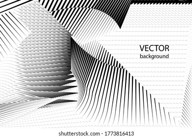 Abstract halftone lines background, geometric dynamic pattern, vector modern design texture for card, banner, flyer, cover, poster, decoration.