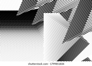 Abstract halftone lines background, geometric dynamic pattern, vector modern design texture.