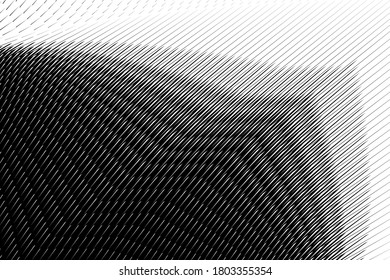 Abstract halftone lines background, geometric dynamic pattern, vector modern design texture for card, cover, poster, decoration.