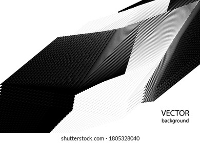 Resumen de fondo de líneas de medio tono, patrón dinámico geométrico, textura de diseño vectorial moderno para tarjeta, cubierta, afiche, decoración.