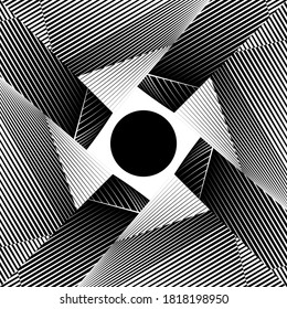 Abstract halftone lines background, geometric dynamic pattern, vector modern design texture.