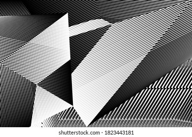 Abstract halftone lines background, geometric dynamic pattern, vector modern design texture.