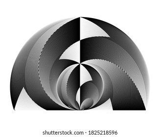 Abstract halftone lines background, geometric dynamic pattern, vector modern design sign, symbol, decorative element.