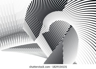 Abstrakte Halbtonlinien Hintergrund, geometrisches dynamisches Muster, Vektordesign-Struktur für Karte, Deckel, Plakat, Dekoration.