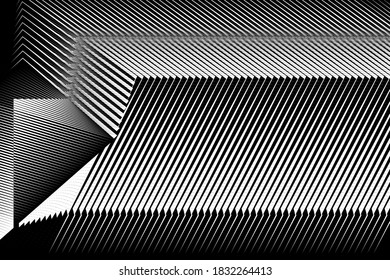 Abstract halftone lines background, geometric dynamic pattern, vector modern design texture.