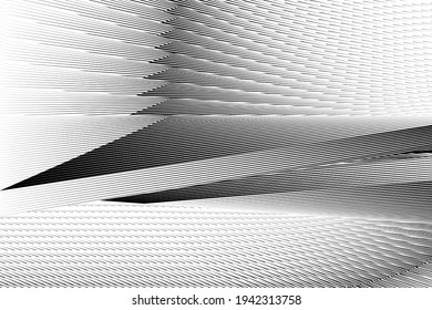 Resumen de fondo de líneas de medio tono, patrón dinámico geométrico, textura de diseño vectorial moderno para tarjeta, cubierta, afiche, banner, volante.