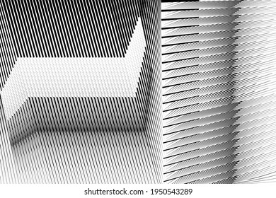 Resumen de fondo de líneas de medio tono, patrón dinámico geométrico, textura de diseño vectorial moderno para tarjeta, banner, afiche, cubierta, volante.
