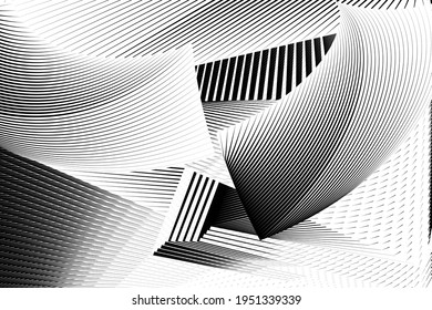 Abstract halftone lines background, geometric dynamic pattern, vector modern design texture for card, banner, poster, cover, flyer.