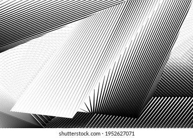 Abstract halftone lines background, geometric dynamic pattern, vector modern design texture for card, banner, poster, cover, flyer.