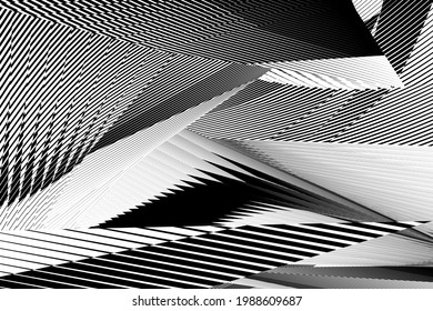Resumen de fondo de líneas de medio tono, patrón dinámico geométrico, textura de diseño moderno vectorial.