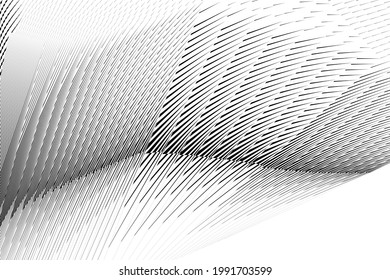 Abstract halftone lines background, geometric dynamic pattern, vector modern design texture.