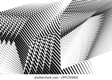 Abstract halftone lines background, geometric dynamic pattern, vector modern design texture.