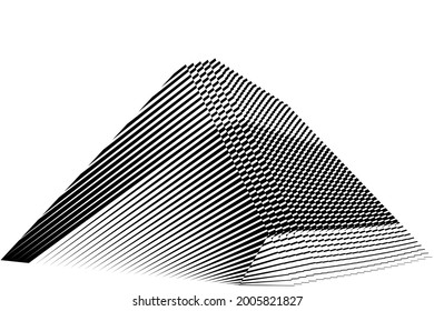 Abstrakte Halbtonlinien Hintergrund, geometrisches dynamisches Muster, moderne Vektordesign-Struktur für Karte, Banner, Abdeckung, Poster, Flyer.