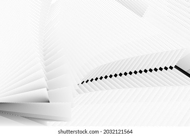 Resumen de fondo de líneas de medio tono, patrón dinámico geométrico, textura de diseño moderno vectorial.