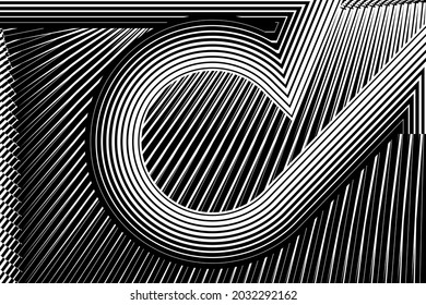 Resumen de fondo de líneas de medio tono, patrón dinámico geométrico, textura de diseño moderno vectorial.