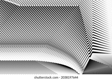 Abstract halftone lines background, geometric dynamic pattern, vector modern design texture.