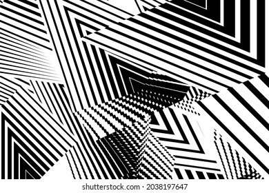Resumen de fondo de líneas de medio tono, patrón dinámico geométrico, textura de diseño moderno vectorial.