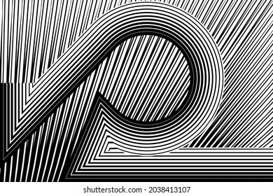 Abstract halftone lines background, geometric dynamic pattern, vector modern design texture.