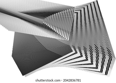 Abstract halftone lines background, geometric dynamic pattern, vector modern design texture.