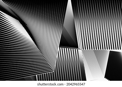 Abstrakte Halbtonlinien Hintergrund, geometrisches dynamisches Muster, Vektordesign-Textur.