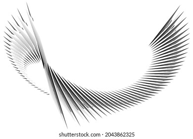 Resumen de fondo de líneas de medio tono, patrón dinámico geométrico, textura de diseño moderno vectorial.
