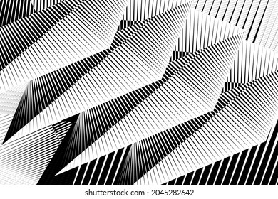 Abstract halftone lines background, geometric dynamic pattern, vector modern design texture.