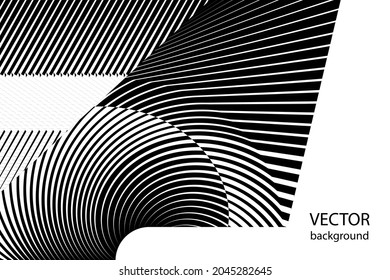 Abstract halftone lines background, geometric dynamic pattern, vector modern design texture.