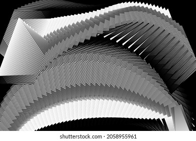 Abstract halftone lines background, geometric dynamic pattern, vector modern design texture.