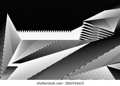 Abstract halftone lines background, geometric dynamic pattern, vector modern design texture.