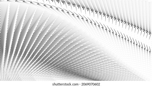 Abstract halftone lines background, geometric dynamic pattern, vector modern design texture.