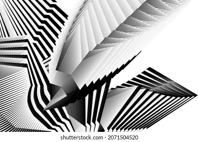 Resumen de fondo de líneas de medio tono, patrón dinámico geométrico, textura de diseño moderno vectorial.