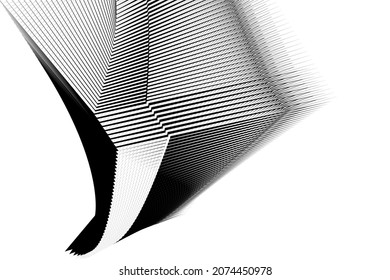 Resumen de fondo de líneas de medio tono, patrón dinámico geométrico, textura de diseño moderno vectorial.