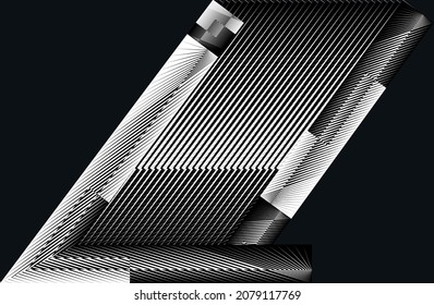 Resumen de fondo de líneas de medio tono, patrón dinámico geométrico, textura de diseño moderno vectorial.