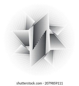 Abstract halftone lines background, geometric dynamic pattern, vector modern design texture.