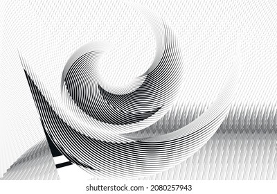 Abstract halftone lines background, geometric dynamic pattern, vector modern design texture.