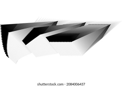 Abstract halftone lines background, geometric dynamic pattern, vector modern design texture.
