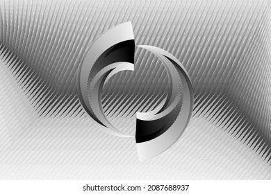 Resumen de fondo de líneas de medio tono, patrón dinámico geométrico, textura de diseño moderno vectorial.