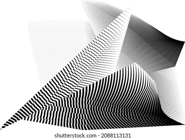 Abstract halftone lines background, geometric dynamic pattern, vector modern design texture.