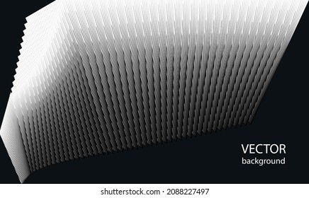 Abstract halftone lines background, geometric dynamic pattern, vector modern design texture.