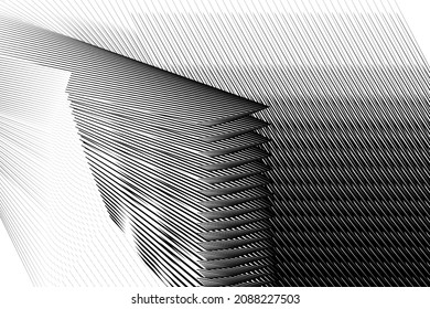Abstract halftone lines background, geometric dynamic pattern, vector modern design texture.