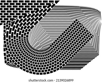 Abstrakte Halbtonlinien Hintergrund, geometrisches dynamisches Muster, Vektordesign-Textur.