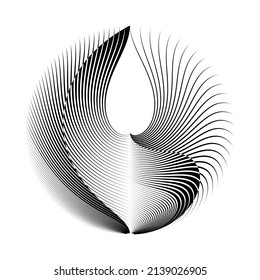 Abstract halftone lines background, geometric dynamic pattern, vector modern design texture.