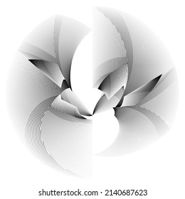 Abstract halftone lines background, geometric dynamic pattern, vector modern design element.